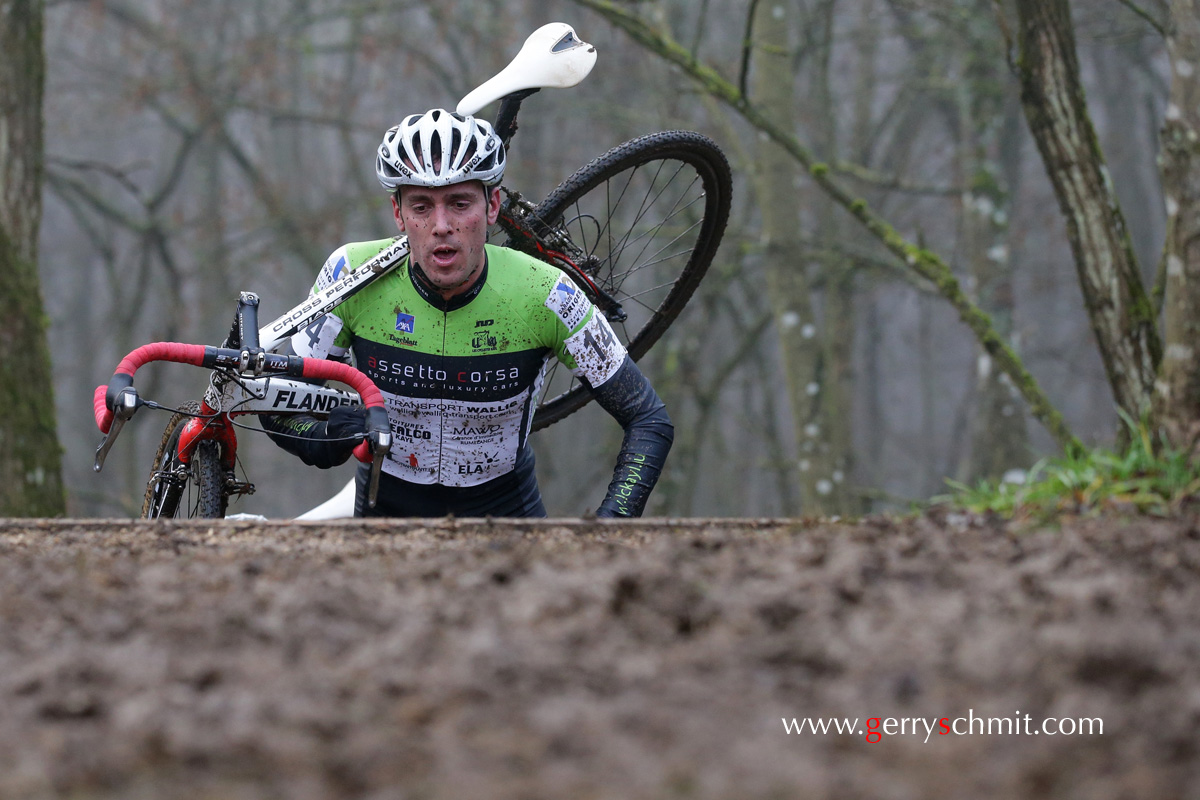 Claude Wolter during the cyclocross national championships