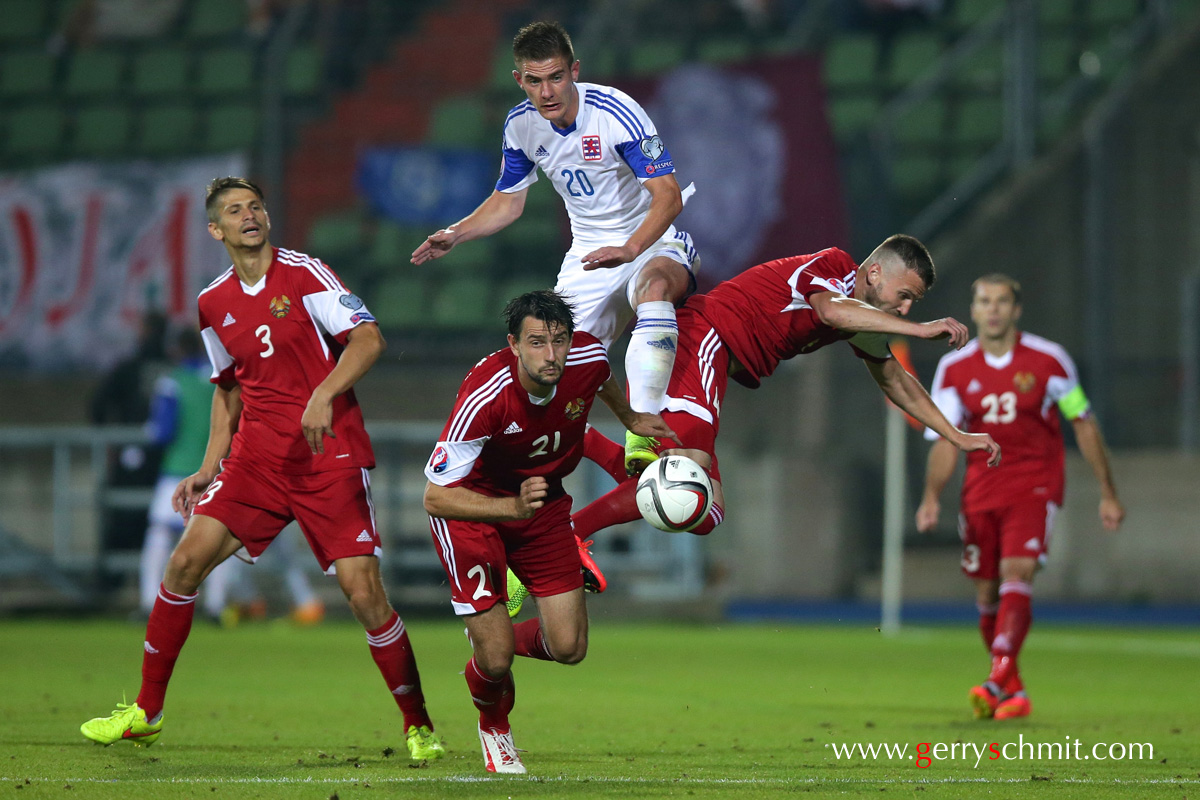 Dave Turpel of Luxembourg in action during the EM Qualifying game Luxembourg - Belarus