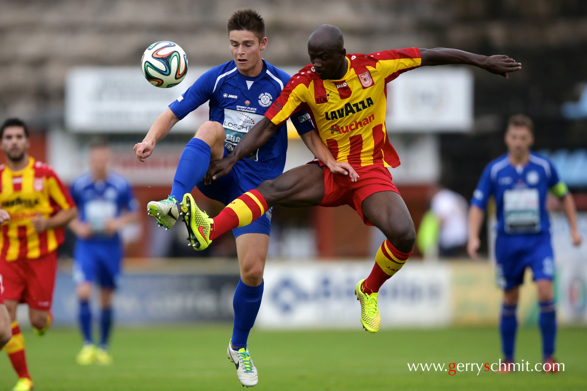 Duel between Mathieu Trierweiler (CSG) and Jerry PREMPEH (F91) @ BGL League