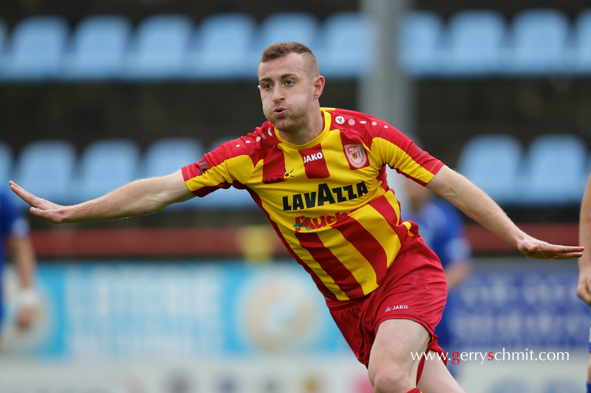 Aleksandre KARAPETIAN (F91 Dudelange) celebrates his goal against CS Grevenmacher