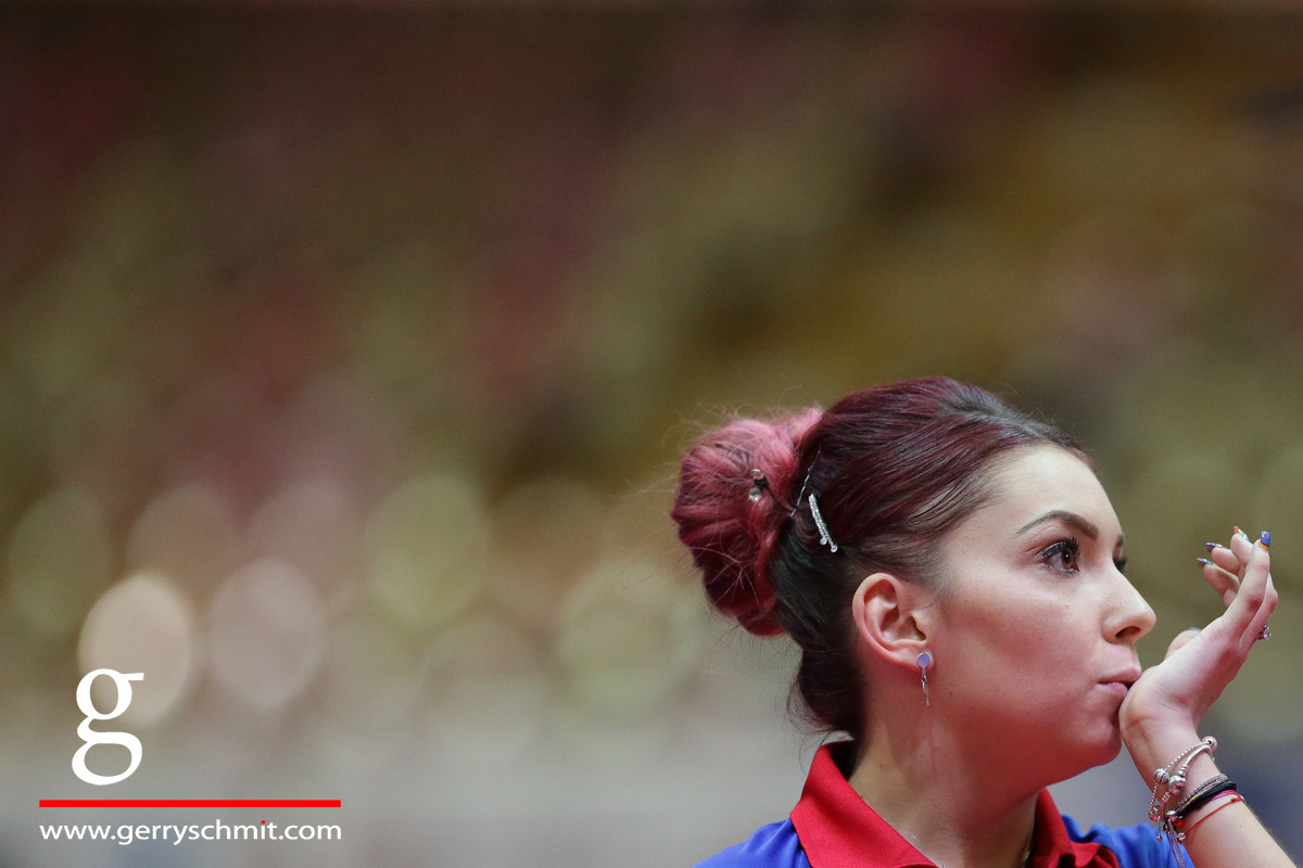 Portrait of Bernadette Szocs of Rumania during TT European Championships 2017