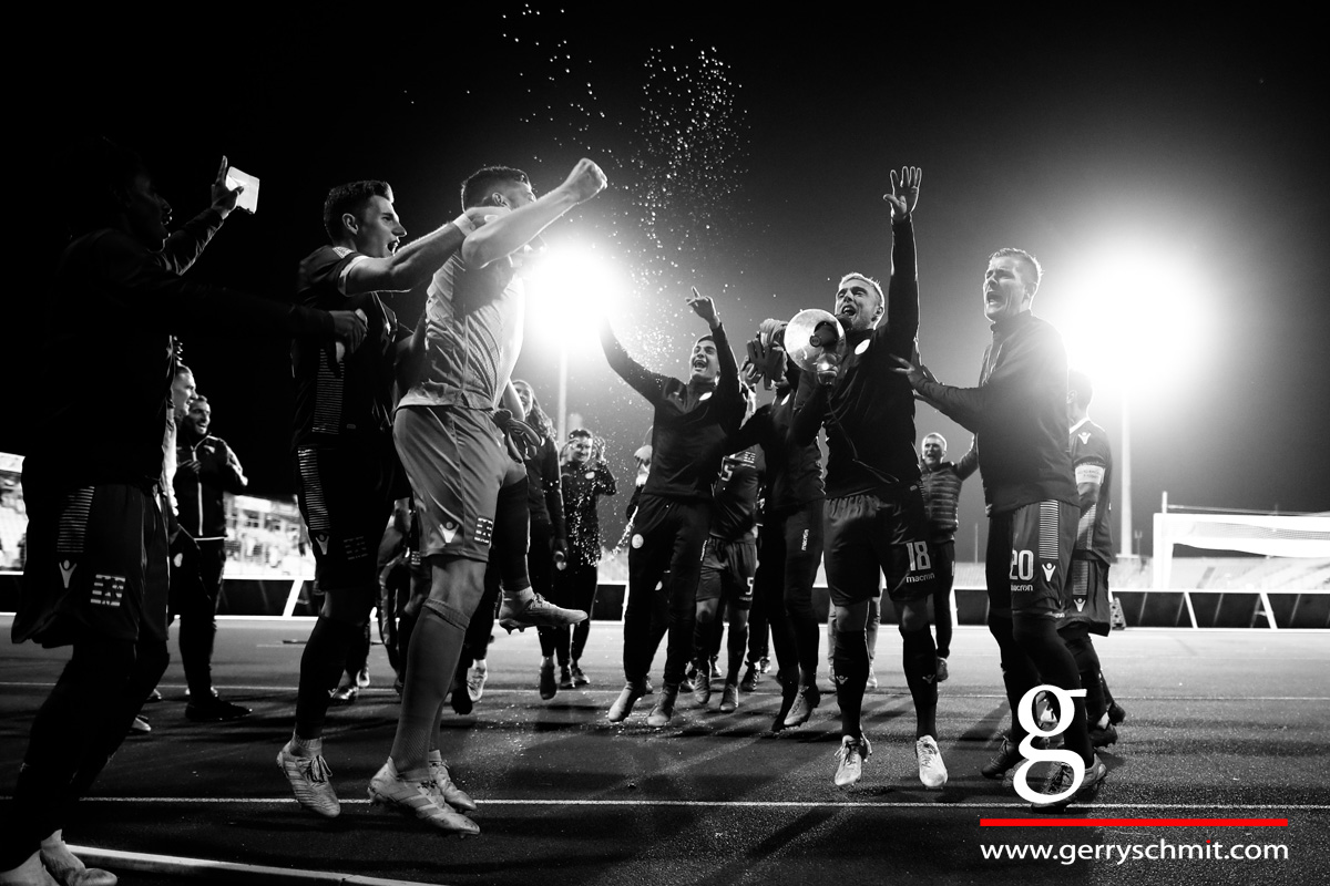 Players of Luxembourg celebrate the victory against San Marino in Nations League 2018