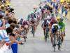 Peter Sagan arguing with Matthew Goss during the spring for stage victory in Annonay (stage 12)