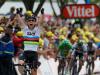 Mark CAVENDISH celebrating his win on stage 18 at Brive-la-Gaillarde - Tour de France 2012