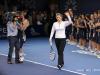 Kim CLIJSTERS of Belgium saying goodbye to her fans after finishing her career