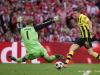 Manuel NEUER (Bayern Munchen) saves against Robert LEWANDOWSKI (Borussia Dortmund) during the CL Final at Wembley on 25.5.2013