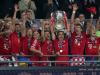 Philipp LAHM (Bayern Muenchen) raises the Champions League trophy