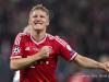 BAstian SCHWEINSTEIGER of Bayern Muenchen hits on his breast after the Champions League Win at Wembley