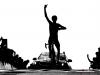 Silhouette of Chis Froome wins at Mont Ventoux (post processing inspired by Getty Images)