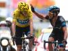 Richie PORTE reacts after he arrived together with Chris FROOME at Alpe d'Huez