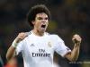 Pepe of Real Madrid reacts after his team reached the semifinals of CL in 2014