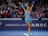 Annika Beck reacts after winning BGLBNPParibas Open Luxembourg 2014