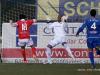 Goalkeaper Jailson Moreira saves a shot from Gary Forunier (FC Wiltz 71) with his shoulder