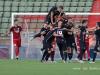 Players of Dinamo Zagreb react after scoring against Fola Esch during CL Qualification