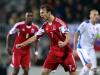 Lars Gerson of Luxembourg celebrates his goal of 2-3 against Slovakia in EM Qualification
