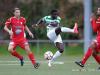 Jean-Paul Makasso misses the ball trying to score with a distance shot