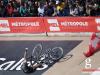 Fabian Cancellara falls whilst trying to ride a honor round with the Swiss flag @ Paris-Roubaix