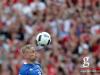 Header of Kolbeinn Sigthorsson during the game against Hungary @ EURO 2016