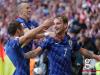 Ivan Rakitic of Croatia celebrates his goal of 2-0 lead with Darijo Srna an Ivan Perisic