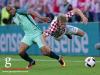 Duel between Joao Mario (Portugal) and Ivan Strinic (Croatia)